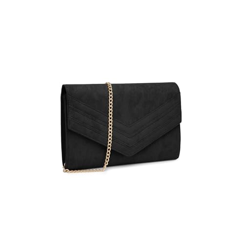 Miss Lulu Clutch Damen Wildleder Optik Leichtgewicht Umh