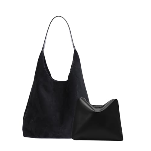 Unisoul Wildleder Handtasche Damen Shopper Mit Magnetverschluss Tote