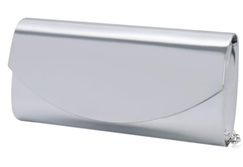 Larcenciel Clutch Silber Pu Leder Handtasche Damen Mit