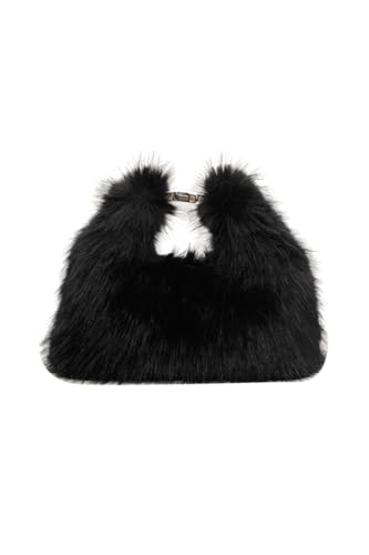 Ulisty Damen Klein Kunstfell Fuchs Pelz Clutch Tasche