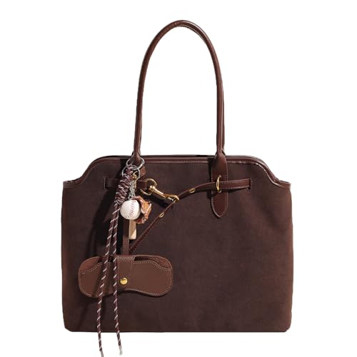 Unisoul Wildleder Handtasche Damen Gro Shopper Tasche Tote