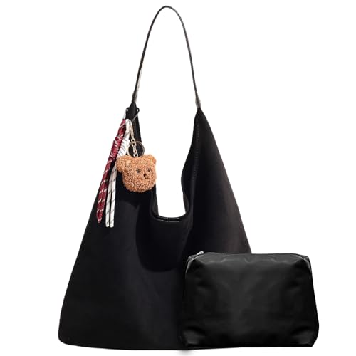 Myhozee Wildleder Handtasche Damen Set Tasche Gro Hobo