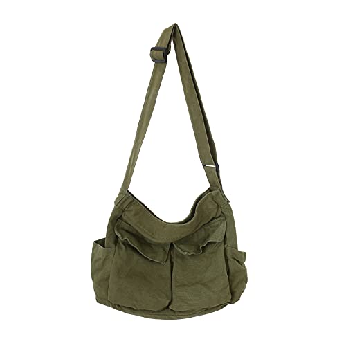 Tiaastap Kuriertasche Aus Leinenstoff Vintage Canvas Messenger Bag