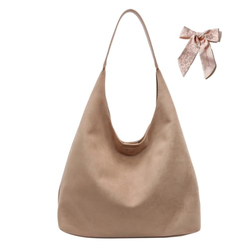 Scofy Fashion Faux Wildleder Einkaufstasche Mit Beutel Hobo