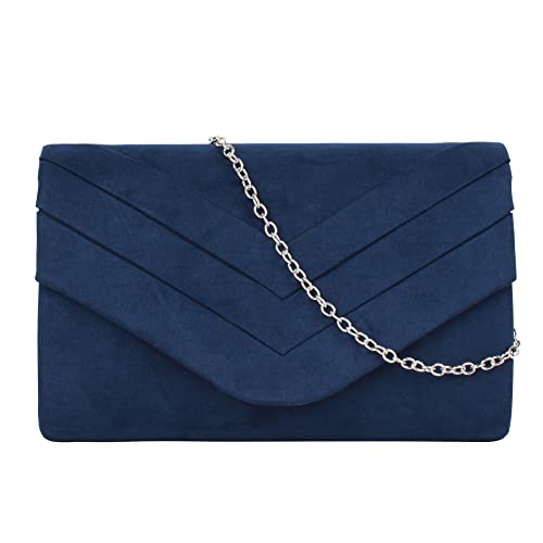 Megauk Damen Samt Clutch Elegante Abendtasche Wildleder Handtasche