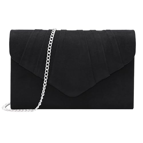 Milisente Clutch Damen Elegante Samt Clutch Umschlag Crossbody
