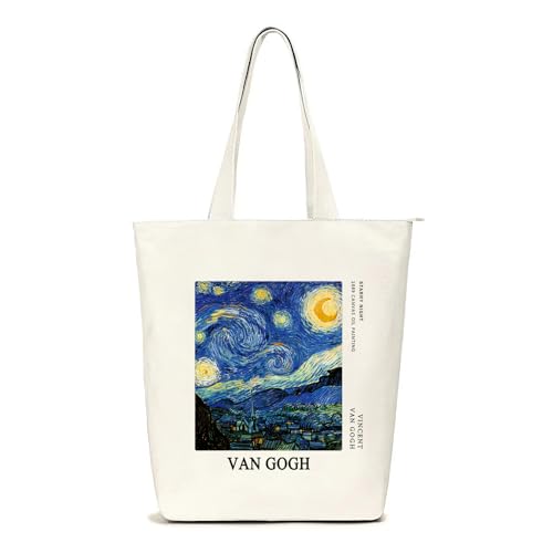 Lidxfeo Canvas Tote Bag Mit Rei Verschluss Faltbar