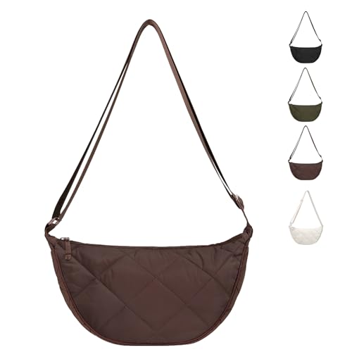 Loccy Damen Halbmond Crossbody Schultertasche Nylon Tragbare Halbmond