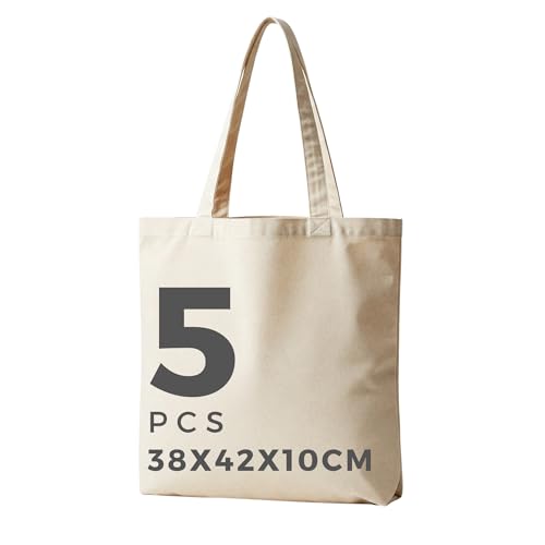 Polhim Baumwolltasche Natur 145g M Unbedruckt 38x42x10 Cm