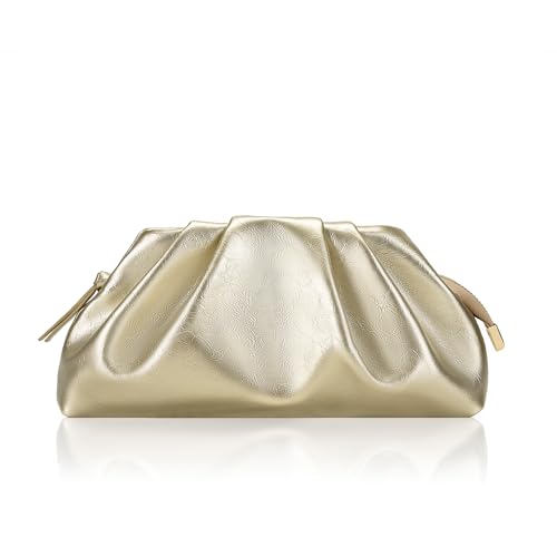 Milisente Damen Clutch Cloud Pleated Abendtasche Elegante Tasche