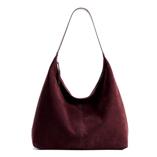 Kalidi Damen Shopper Handtasche Schultertasche Wildleder Tote Bag