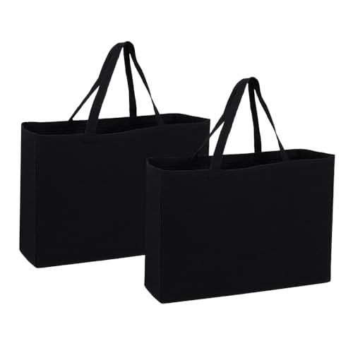 Coztie Baumwolltasche Schwarz 2 St Ck Gro Einkaufstasche