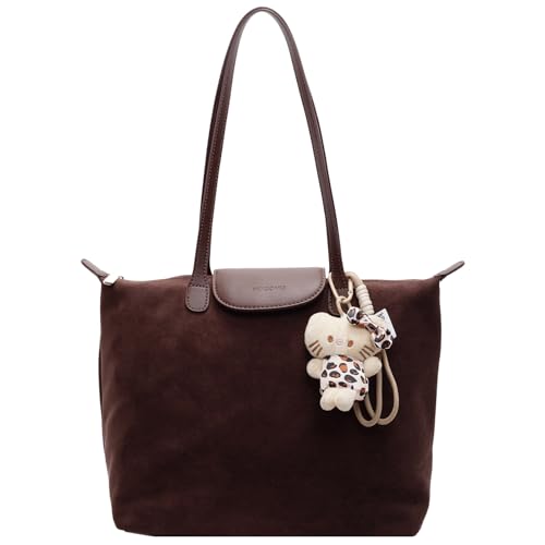 Unisoul Handtasche Damen Wildleder Tote Bag Gro Shopper