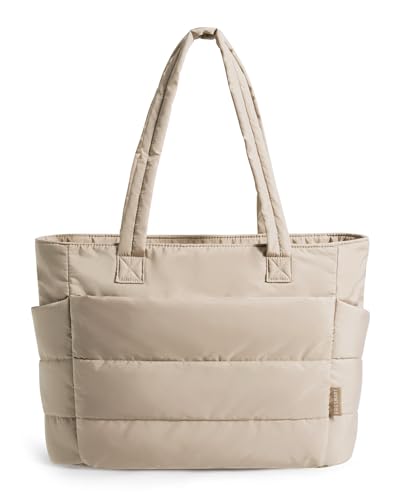 Bagsmart Handtasche Damen Puffy Tote Bag Schultertasche 20l