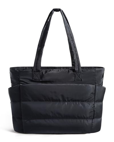 Bagsmart Handtasche Damen Puffy Tote Bag Schultertasche 20l
