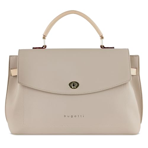 Bugatti Ella Stadttasche Kunstleder Tasche Damenhandtasche Schultertasche Beige