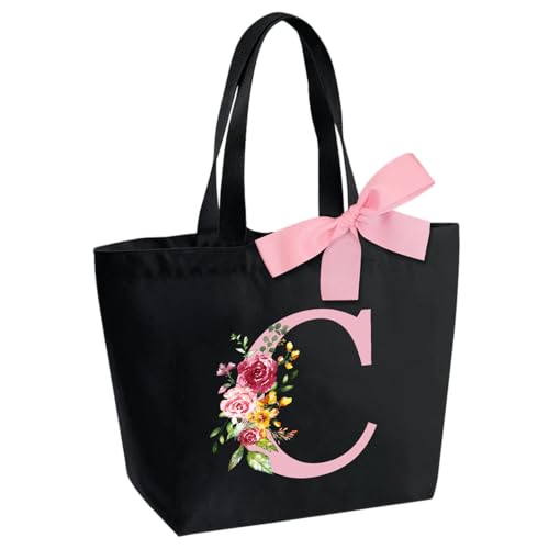 Personalisierte Initialen Tragetasche Wasserdicht Handtasche Damen Shopper Tasche
