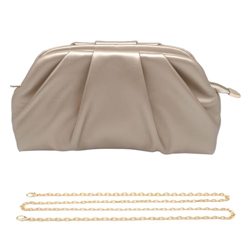 Pahajim Damen Clutch Abendtasche Damen Pleated Pu Leder