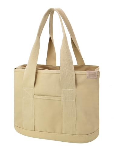 Damen Mittelgro Handtasche Canvas Satchel Tote Bag Schultertasche