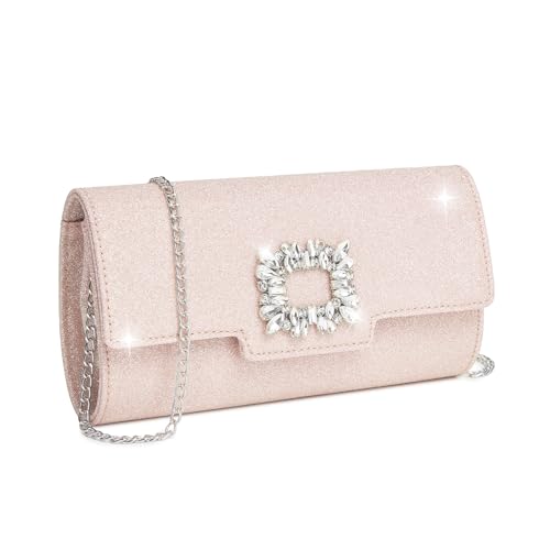Miss Lulu Clutch Damen Glitzer Abendtasche Elegante Envelope