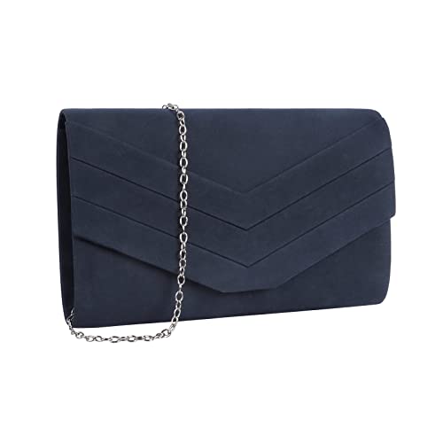 Creaher Clutch Damen Dunkelblau Clutch Bag Elegante Abendtasche
