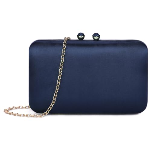 Baigio Elegante Damen Clutch Satin Abendtasche Vintage Handtasche