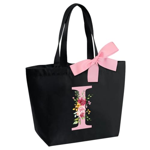 Personalisierte Initialen Tragetasche Wasserdicht Handtasche Damen Shopper Tasche