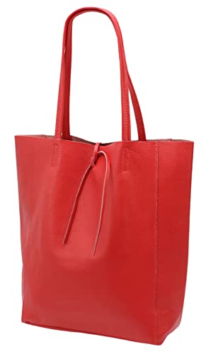 Sh Leder Damen Echt Rindleder Shopper Mit Innentasche