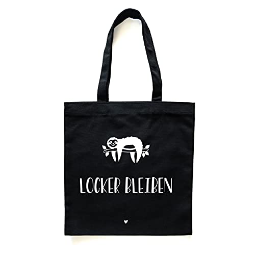 Donari Baumwolltasche Schwarz Mit Spruch Jutebeutel Einkaufen Stoffbeutel
