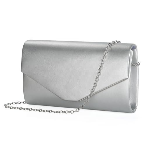 Baigio Damen Clutch Leder Elegant Abendtasche Pu Brauttasche