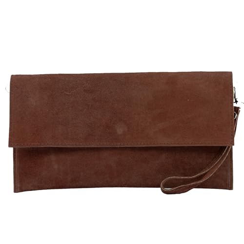Modamoda De T151 Damen Wildleder Rauleder Clutch Umh