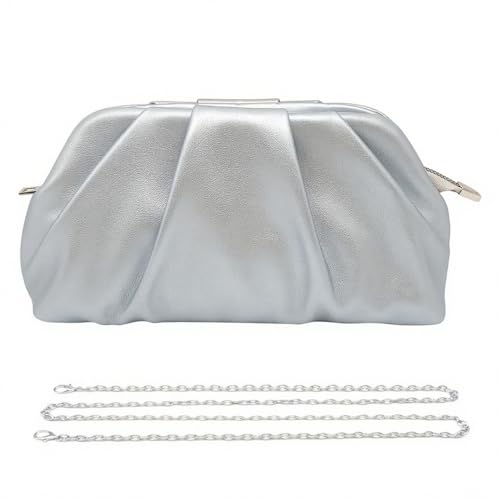 Pahajim Damen Clutch Abendtasche Damen Pleated Pu Leder