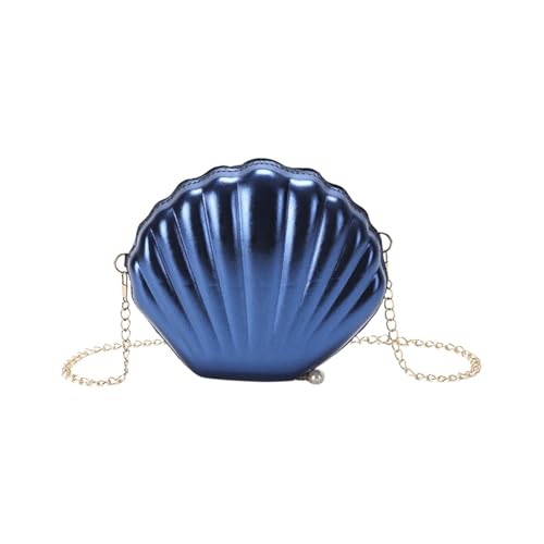 Generisch Damen Muschel Clutch Acryl Handtasche Perlen Handgriff