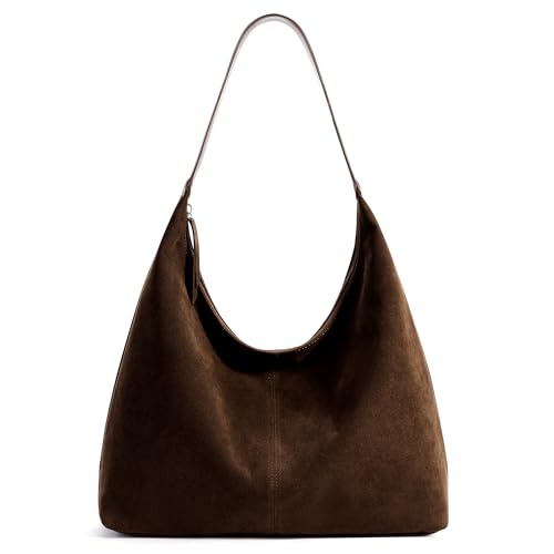 Kalidi Damen Shopper Handtasche Schultertasche Wildleder Tote Bag