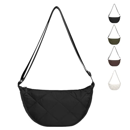 Loccy Damen Halbmond Crossbody Schultertasche Nylon Tragbare Halbmond