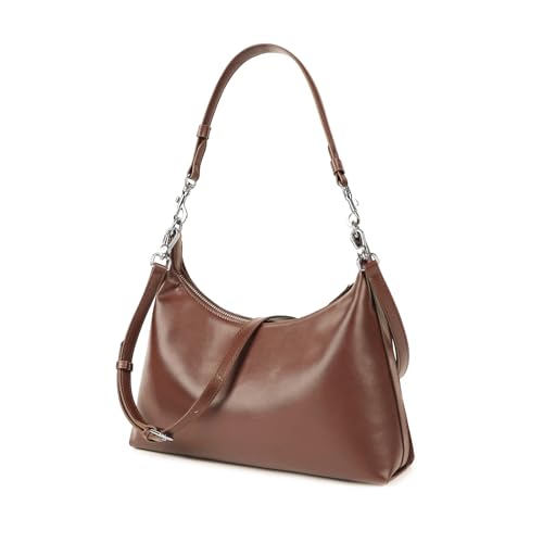 Morefarther Wildleder Und Echtes Leder Schultertasche Damen Handtasche