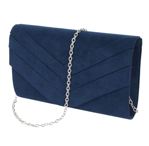 Voarge Damen Clutch Wildleder Handtasche Abendtasche Unterarmtasche Hochzeit