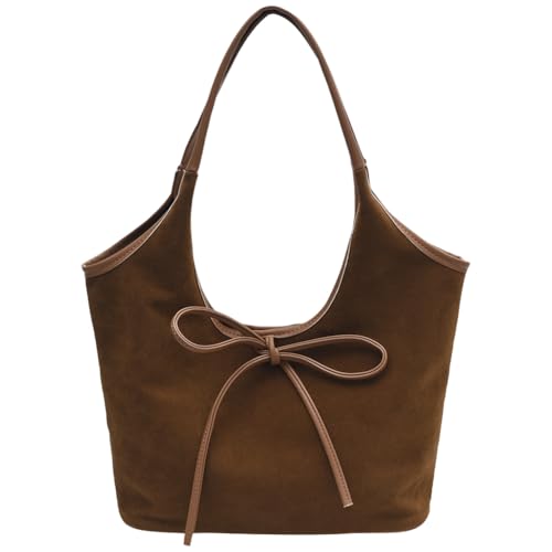 Geteruuv Damen Wildleder Handtasche Braun M Hobo Herbst