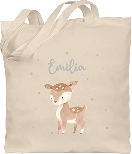 Baumwolltasche S Es Reh Mit Namen Personalisiert I