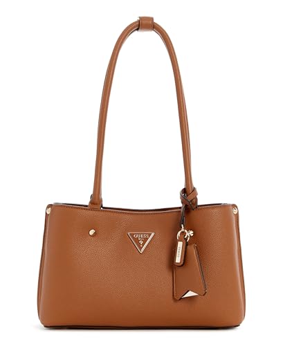 Guess Meridian Ii Shoulder Satchel Bag Cognac