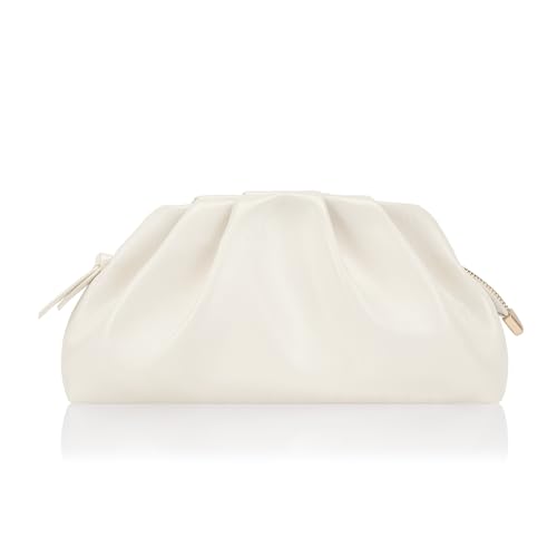 Milisente Damen Clutch Cloud Pleated Abendtasche Elegante Tasche