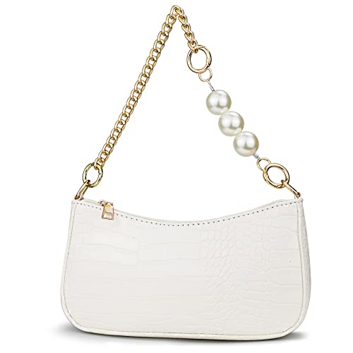 Right 20 Damen Handtasche Mit Perlenkette Klein Schultertasche