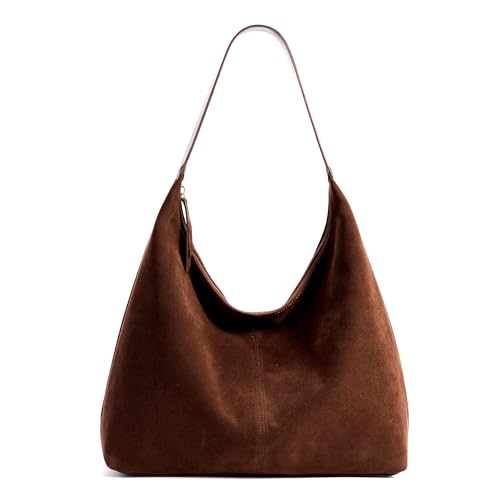 Kalidi Damen Shopper Handtasche Schultertasche Wildleder Tote Bag