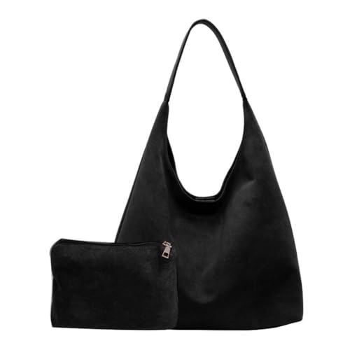 Gsenhui Wildleder Hobo Bag Damen Slouchy Tote Bag