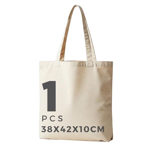 Polhim Baumwolltasche Natur 145g M Unbedruckt 38x42x10 Cm