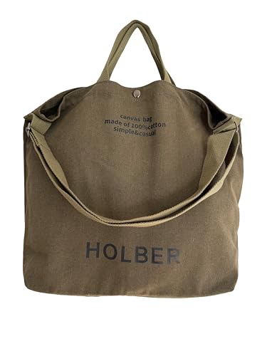 Holber 100 Baumwolle Canvas Damen Handtasche Alltagstasche Mit