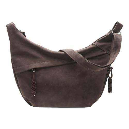 Hicarry Wildleder Halbmond Tasche Gro Umh Ngetasche Damen