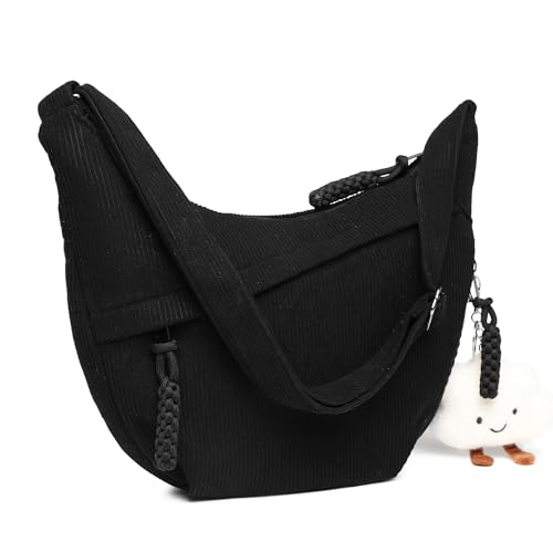 Micmores Crossbody Bag Damen Cord Hobo Bag Gro