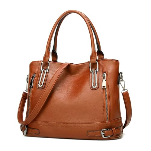 Vinbagge Handtasche Damen Mittelgro Tasche Leder Henkeltasche Tote