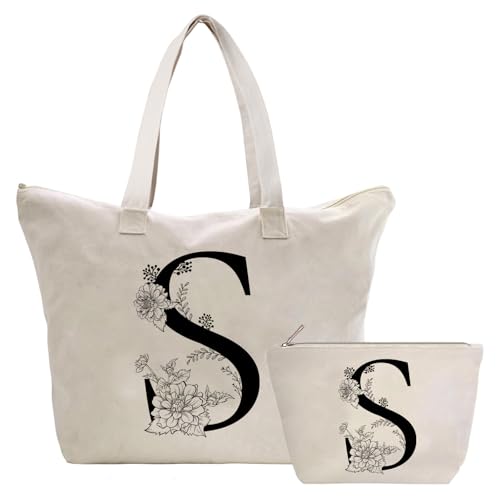 Personalisiert Initialen Tragetasche Canvas Kosmetiktasche Mit Rei Ver